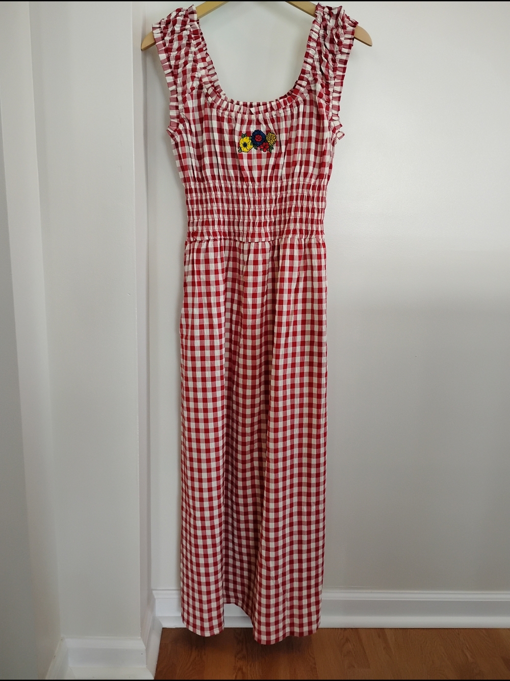 Lisa Says Gah Red Gingham Maxi Dress - Picture 2 of 7